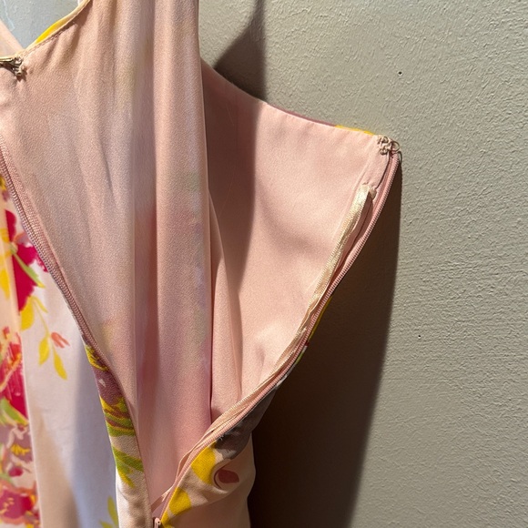 W118 by Walter Baker Blush Pink Abstract Floral Maxi Slip Full Length Flow Dress - Picture 9 of 16